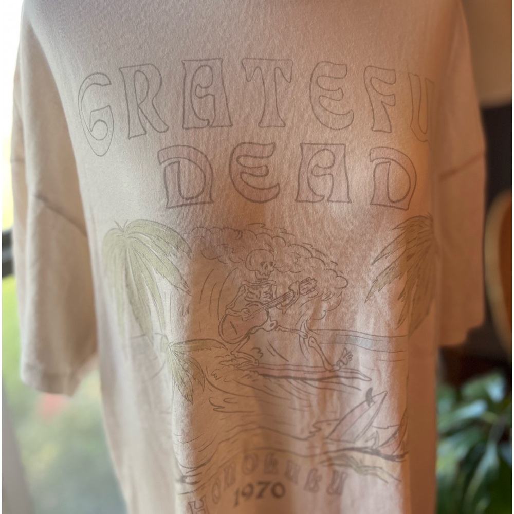 Grateful Dead Concert Tshirt M unisex Cotton AE Honolulu 1970 Logo Skeleton